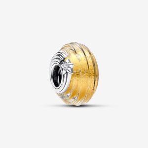 Charm de Cristal Murano Acanalado Estrella Fugaz