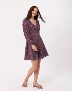 Naf Naf Vestido Corto Paisley