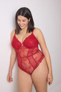 Body Encaje Rojo La Vecina Rubia