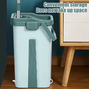 Fregona Plana Escurrible con Cubo